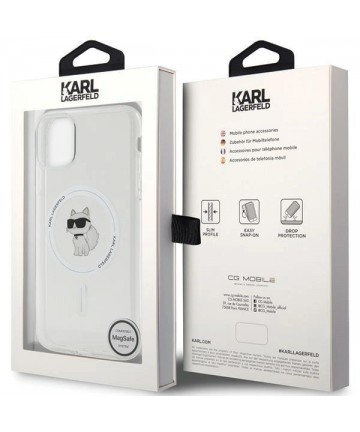 Karl Lagerfeld IML Choupette MagSafe case for iPhone 11 / Xr - transparent