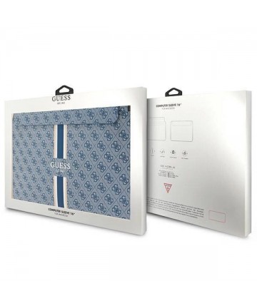 Guess 4G Printed Stripes cover for a 16" laptop - blue