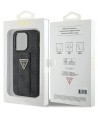 Guess Grip Stand 4G Triangle Strass case for iPhone 15 Pro - black