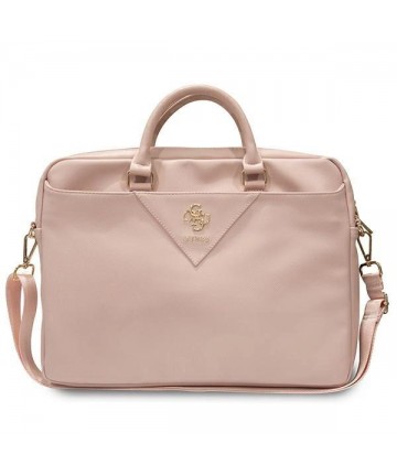Guess Triangle 4G bag for a 16" laptop - pink