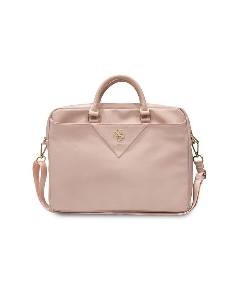 Guess Triangle 4G bag for a 16" laptop - pink