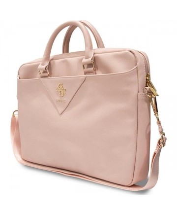 Guess Triangle 4G bag for a 16" laptop - pink