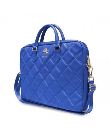 Guess Quilted 4G bag for a 16" laptop - blue