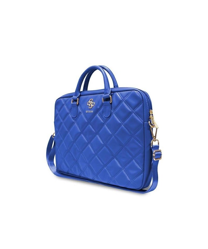 Guess Quilted 4G bag for a 16" laptop - blue