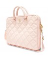 Guess Quilted 4G bag for a 16" laptop - pink