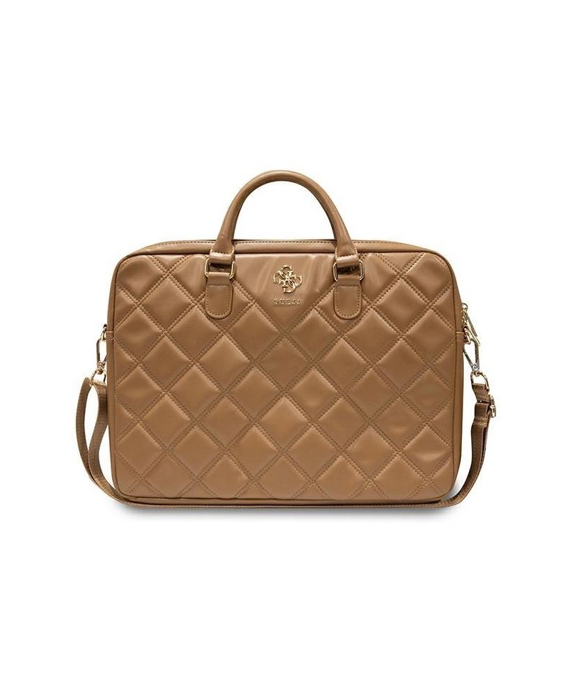 Guess Quilted 4G bag for a 16" laptop - brown
