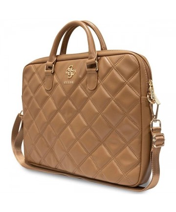 Guess Quilted 4G bag for a 16" laptop - brown
