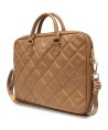 Guess Quilted 4G bag for a 16" laptop - brown