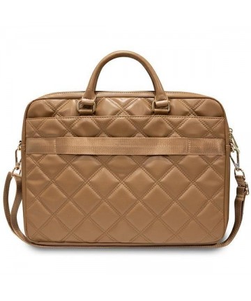 Guess Quilted 4G bag for a 16" laptop - brown