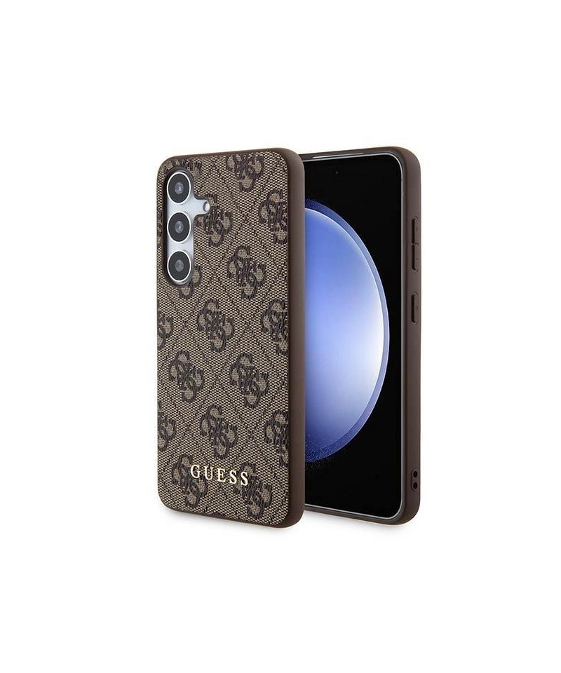 Guess 4G Metal Gold Logo case for Samsung Galaxy S24 - brown