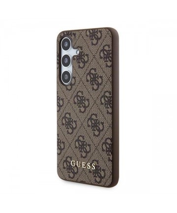 Guess 4G Metal Gold Logo case for Samsung Galaxy S24 - brown