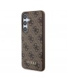 Guess 4G Metal Gold Logo case for Samsung Galaxy S24 - brown