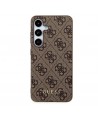 Guess 4G Metal Gold Logo case for Samsung Galaxy S24 - brown