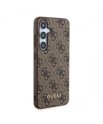 Guess 4G Metal Gold Logo case for Samsung Galaxy S24 - brown