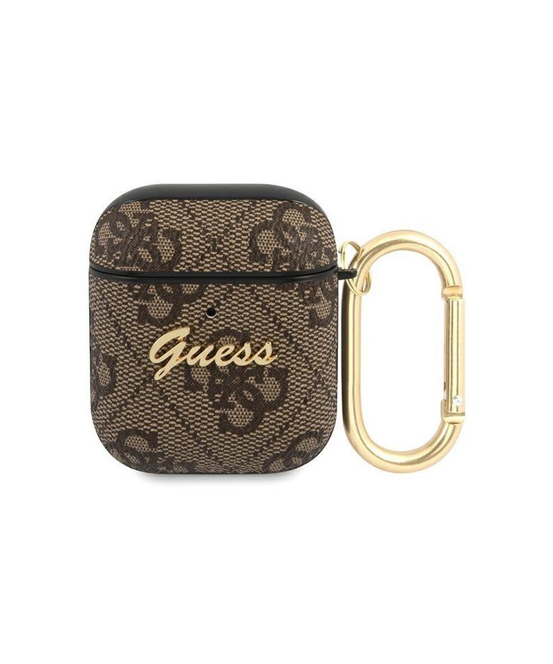 Guess GUA24GSMW AirPods cover brown / brown 4G Script Metal Collection
