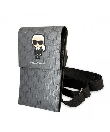 Karl Lagerfeld Ikonik Karl Monogram Patch bag - silver