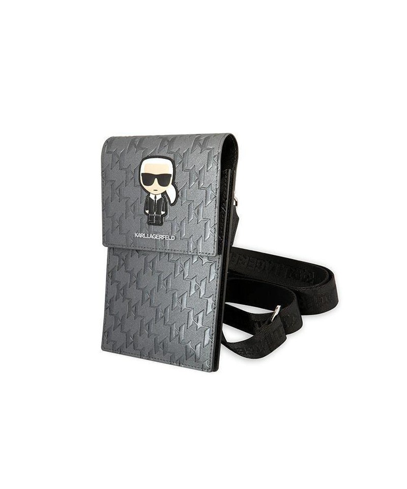 Karl Lagerfeld Ikonik Karl Monogram Patch bag - silver