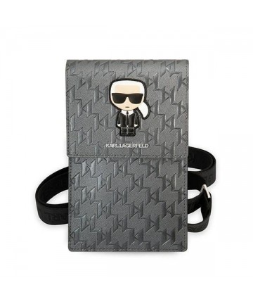 Karl Lagerfeld Ikonik Karl Monogram Patch bag - silver