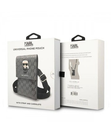Karl Lagerfeld Ikonik Karl Monogram Patch bag - silver