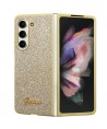 Guess Glitter Script case for Samsung Galaxy Z Fold 5 - gold