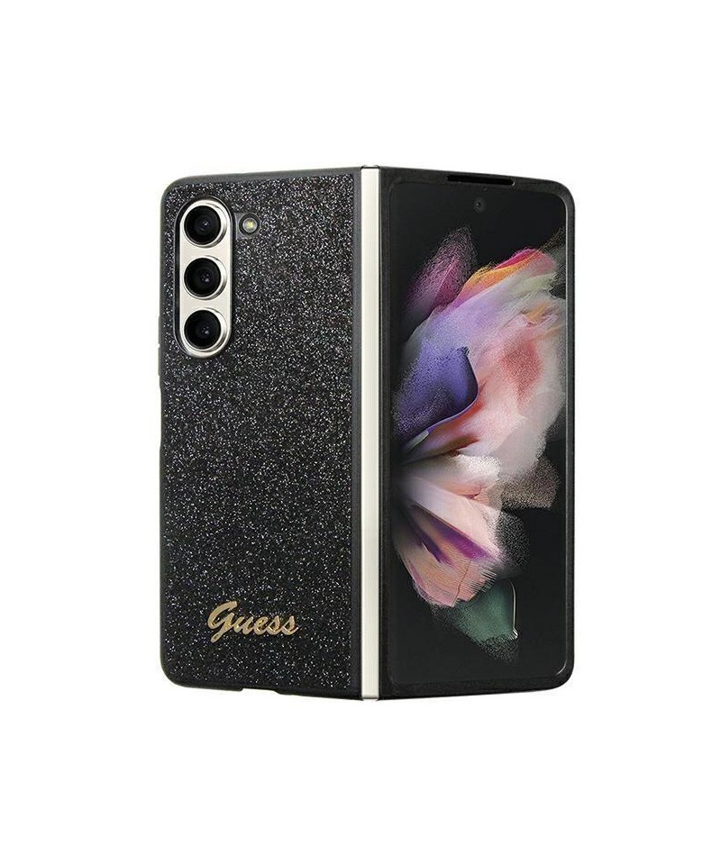 Guess Glitter Script case for Samsung Galaxy Z Fold 5 - black