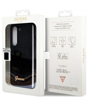 Guess Glitter Script case for Samsung Galaxy Z Fold 5 - black