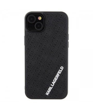 Karl Lagerfeld 3D Rubber Multi Logo case for iPhone 15 Plus - black