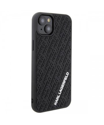 Karl Lagerfeld 3D Rubber Multi Logo case for iPhone 15 Plus - black
