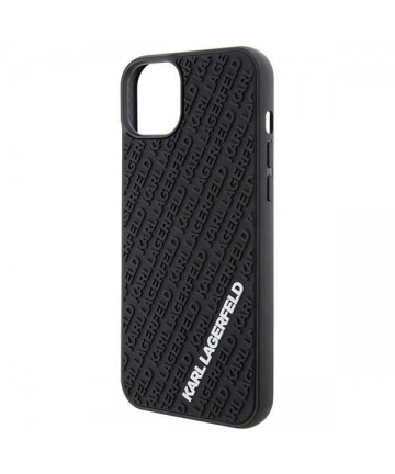 Karl Lagerfeld 3D Rubber Multi Logo case for iPhone 15 Plus - black
