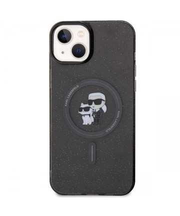 Karl Lagerfeld Karl&Choupette Glitter MagSafe case for iPhone 15 Plus - black