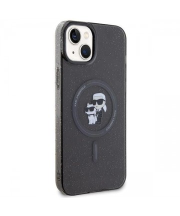 Karl Lagerfeld Karl&Choupette Glitter MagSafe case for iPhone 15 Plus - black