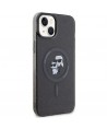 Karl Lagerfeld Karl&Choupette Glitter MagSafe case for iPhone 15 Plus - black