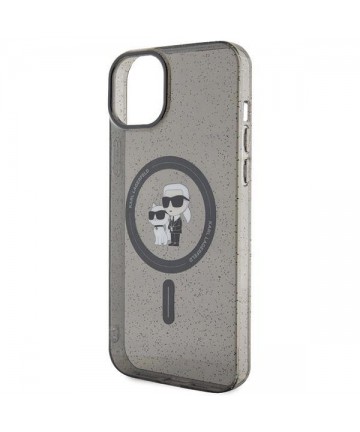 Karl Lagerfeld Karl&Choupette Glitter MagSafe case for iPhone 15 Plus - black
