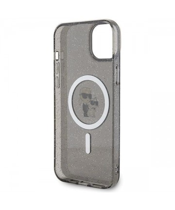 Karl Lagerfeld Karl&Choupette Glitter MagSafe case for iPhone 15 Plus - black