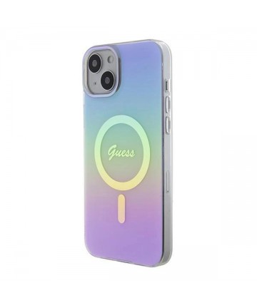 Guess IML Iridescent MagSafe case for iPhone 15 Plus - purple