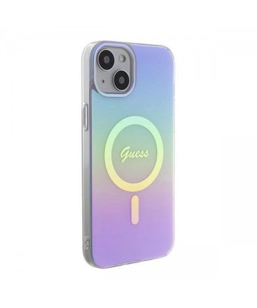 Guess IML Iridescent MagSafe case for iPhone 15 Plus - purple
