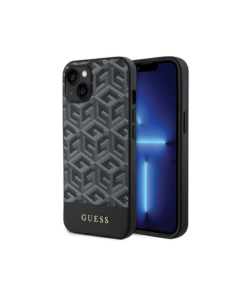 Guess GCube Stripes MagSafe case for iPhone 15 / 14 / 13 - black