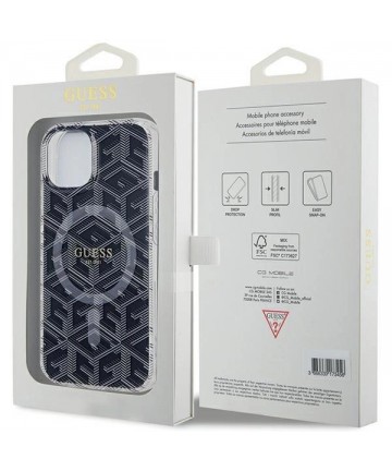 Guess IML GCube MagSafe case for iPhone 15 / 14 / 13 - black