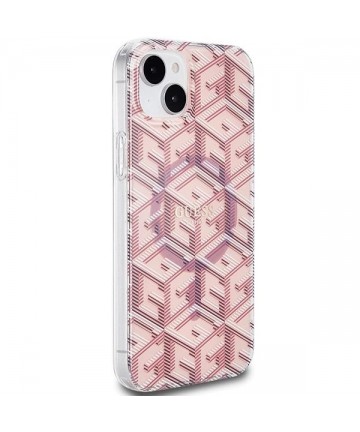 Guess IML GCube MagSafe case for iPhone 15 / 14 / 13 - pink