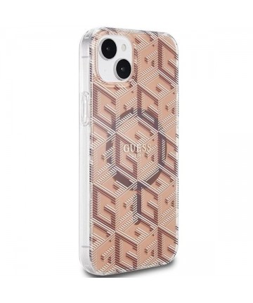 Guess IML GCube MagSafe case for iPhone 15 / 14 / 13 - brown