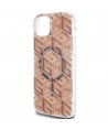 Guess IML GCube MagSafe case for iPhone 15 / 14 / 13 - brown