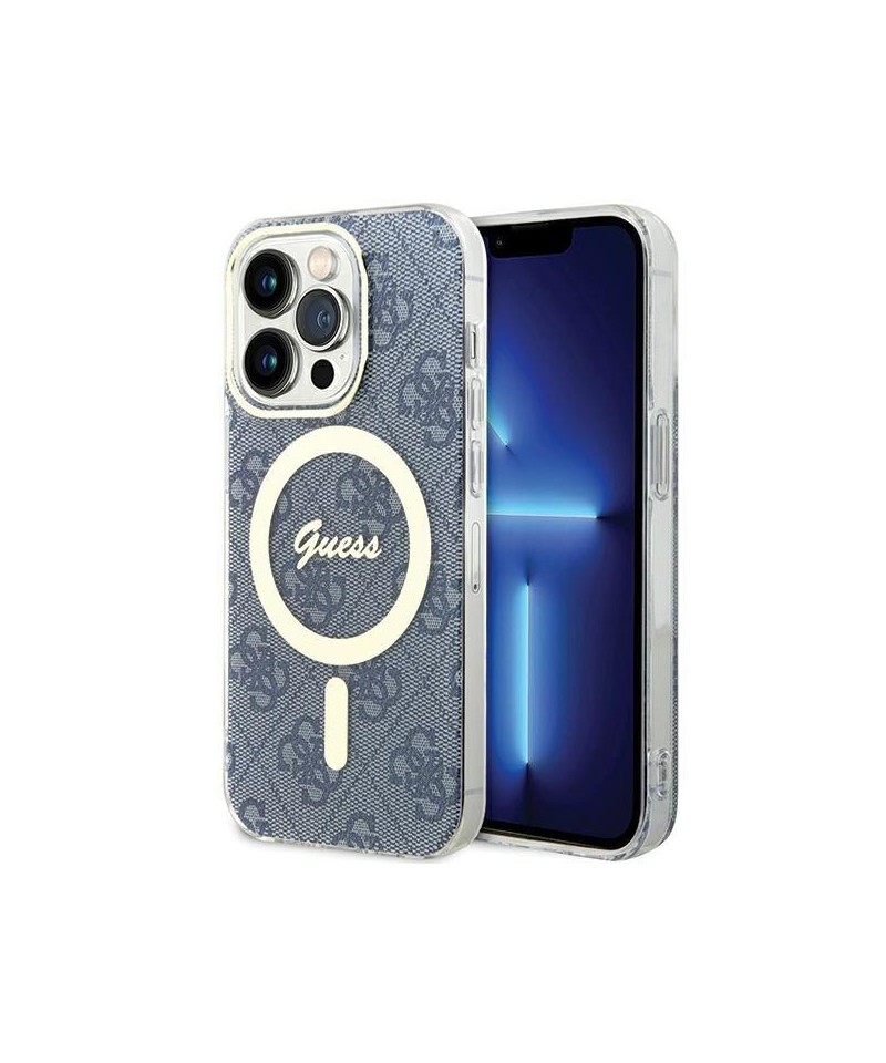 Guess IML 4G MagSafe case for iPhone 15 Pro Max - blue
