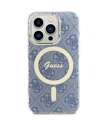 Guess IML 4G MagSafe case for iPhone 15 Pro Max - blue