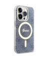 Guess IML 4G MagSafe case for iPhone 15 Pro Max - blue