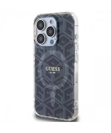 Guess IML GCube MagSafe case for iPhone 15 Pro Max - black