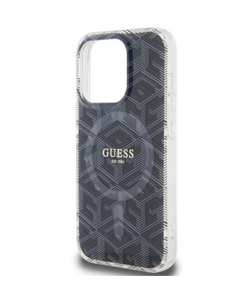 Guess IML GCube MagSafe case for iPhone 15 Pro Max - black