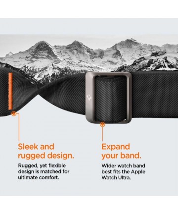 Spigen Lite Fit Pro Case with Strap for Apple Watch Ultra 1 / 2 (49mm) - Matte Black