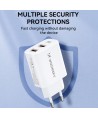 Wozinsky CWCUCW 30W USB-C / 2 x USB-A Wall Charger - White