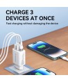 Wozinsky CWCUCW 30W USB-C / 2 x USB-A Wall Charger - White