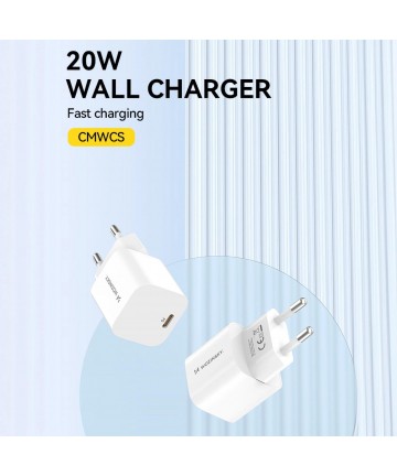 Wozinsky CMWCS USB-C PD 20W Wall Charger - White